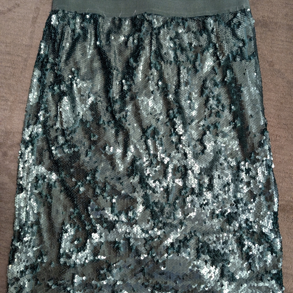 Sequin Aqua/Silver Skirt